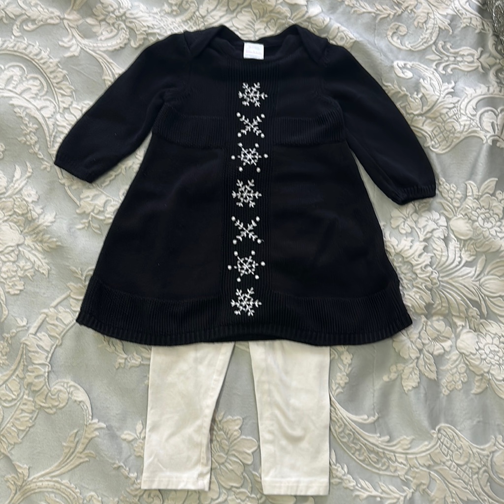 Hanna Andersson Snowflake Sweater Dress 2t